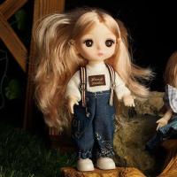 8分bjd17厘米可爱芭比娃娃公主套装衣服可换装13关节公主女孩玩具 MHJ296-F 单买娃娃衣服