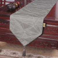 清仓特价新中式简约高档餐桌桌旗欧式客厅茶几布电视柜盖布床尾旗 粉蓝 70厘米的桌子用33*120