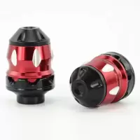 小牛N1S防摔杯忍者400摩托车通用改装配件电动车前减震前叉杯 3号叉杯红色一对
