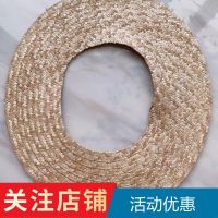 遮阳防晒大檐帽子板工人套在安全帽上的帽檐无顶遮阳帽工地草帽沿 不包边 直径42厘米[帽檐]