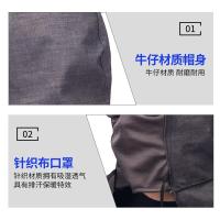 防雾披风帽打磨防尘头套帽子防工业粉尘女带披肩防护帽子工作帽男 蓝色 防雾款