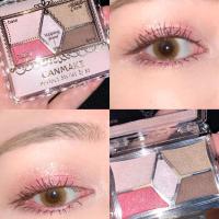 Canmake五色眼影盘05大地色哑光日常妆显色砍妹井田眼影03日本14 07樱花草莓色 珠光