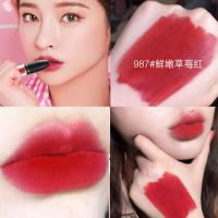 MAC LEOD唇釉学生款天鹅绒丝滑高级哑光雾面不掉色持久滋润保湿性 987#鲜嫩草莓红(简装)