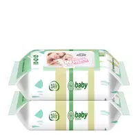 新生儿婴儿带盖湿巾加厚湿巾通用湿巾实惠装批发 婴儿湿巾2大包