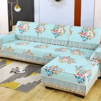 沙发垫套装全套四季通用夹棉布艺全包万能套坐垫子罩加厚盖布防滑 小鹿-绿色 70*90cm+15花边
