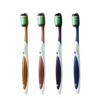 中硬毛牙刷家用质量好的超硬男士专用牙刷去烟渍软毛家庭装组合 9308中硬毛---4支装