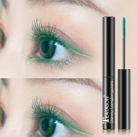 碎钻彩色睫毛膏睫毛雨衣防水拉长不晕染细刷头白色蓝舞台表演COS 07#奶绿色