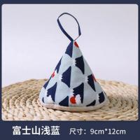 日式厨房可爱三角防烫锅盖帽砂锅珐琅锅布艺隔热手套夹可悬挂锅耳 富士山浅蓝