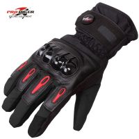 电动摩托车手套秋冬季骑行防风保暖防水防寒加绒防摔机车骑士装备 M 黑色/加绒防风保暖(秋冬款)