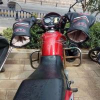 冬季防水防寒加厚保暖骑行125弯梁摩托车三轮车大把套 护手皮手套 加大加绒摩托车把套[送一包口罩]