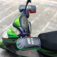 电动车手套冬季保暖棉把套加厚男女通用防水防寒电瓶车摩托车护手 皮革通用款黑色(防水加绒加厚) 均码