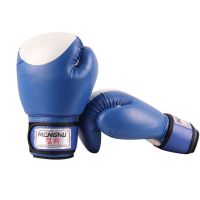 拳击手套成人儿童散打拳套男女训练格斗搏击跆拳道健身半指沙袋 蓝 A-2051C(12oz)特价无赠品