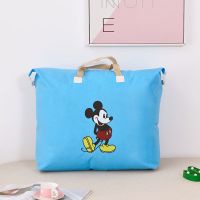 幼儿园卡通加厚无纺布学生被子收纳防潮神奇打包袋家庭衣物收纳袋 蓝色米老鼠 小号40*50