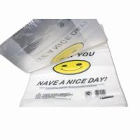 笑脸手提塑料袋大小号打包袋超市购物袋外卖水果背心方便袋子批发 20*36CM 加厚笑脸100个