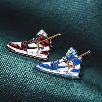 迷你立体 AJ1钥匙扣汽车背包书包挂件潮流百搭嘻哈情人节生日礼物 胸针2个 一只钥匙扣【送皮绳贴纸】