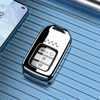 适用2021款本田crv钥匙套高档十代思域两厢专用包皓影冠道装饰扣 银色-[单壳]