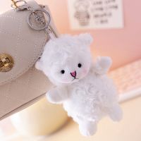 玉桂狗挂件大耳狗可爱娃娃蝴蝶结公仔毛绒包包挂饰日系女ins可爱 钥匙扣面羊