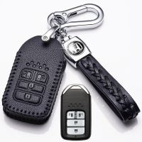2021款本田艾力绅钥匙套奥德赛钥匙包19款20专用真皮车用钥匙套扣 F款黑色[一键启动4键]