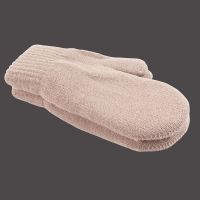 毛线包指手套女秋冬季韩版加绒加厚保暖学生挂脖防寒双层骑行开车 卡其