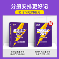 英语四级2021备考资料 四级词汇闪过 大学英语4级词汇书 四级词汇词根联想记忆乱序版词汇手册书专项训练四级真题搭巨微英