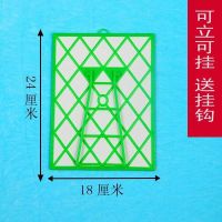 浴室镜子免打孔壁挂化妆镜可立台式折叠高清学生宿舍桌面挂墙镜子 绿色中号18*24cm送挂钩