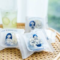 日系喜茶手绘风月饼包装袋80g机封袋蛋黄酥包装袋100枚[不含托] 日系喜茶风月饼袋(4款混装100枚)