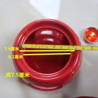 花茶壶保温底座茶座陶瓷温茶器蜡烛加热炉通用茶壶加热底座煮茶器 红色大号底座