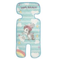 婴儿推车凉席冰丝凉席草席透气藤席推车凉席垫夏季宝宝凉席婴儿席 印花版五点式