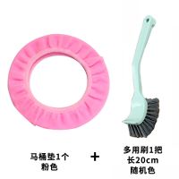 痰盂加厚塑料儿童便盆尿壶带盖坐便器带盖成人尿盆马桶可移动马桶 痰盂刷1个+粉红垫1个