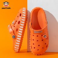 PaulFrank大嘴猴 洞洞鞋凉鞋男拖鞋 户外休闲旅行两穿沙滩鞋舒适 橙色 35-36（标准码）