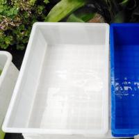 乌龟缸大号养龟箱整理塑料巴西龟龟盆养鱼箱鱼缸白色水陆缸晒台 小号缸[34*27*13]