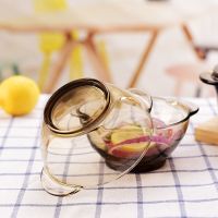 2件套北欧茶色玻璃碗米饭碗双耳沙拉碗麦片碗甜品碗家用礼盒套装 2只普通玻璃双耳碗(不耐热)