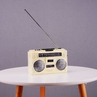 老式电视机80后怀旧摆件物品男装店复古陈列装饰道具摆设品小创意 乳白色 收音机