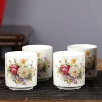 景德镇陶瓷茶壶茶具套装青花瓷大容量凉水壶家用防爆泡茶壶提梁壶 清香玫瑰4个杯子