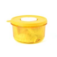 特百惠微波炉饭盒水晶汤碗冷冻冷藏保鲜便当盒塑料便携圆碗400ml 400ml微波碗-黄色