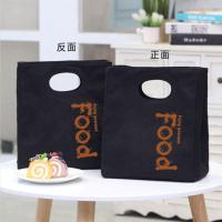 -带饭手提袋学生韩版手拎便当包提饭袋男装饭盒的帆布袋子女上班 Food 黑色