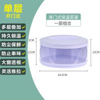 家用饭菜保温罩防尘防苍蝇不串味多层收纳菜盒菜罩餐桌罩冬夏两用 标准冬款高效锁温 (可开门可叠加)1个盖子+1个底座