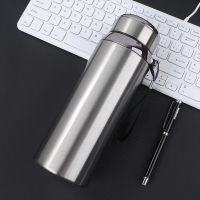 316不锈钢大容量持久保温杯壶男女大人泡茶便携旅行家用办公水杯 本色 600毫升