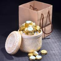 滇云南茶叶浓香型糯米香茶普洱茶熟茶小金沱500g特色竹筒茶礼盒装 完整包装+500克茶叶