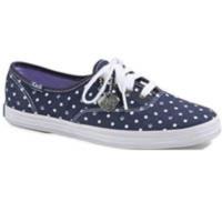 Keds郑秀晶泰勒签名款韩版显帆布鞋深蓝猫爪平跟底鞋正常尺码 深蓝色猫爪 37