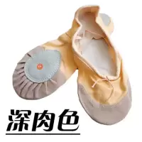舞蹈鞋软底女中国舞练功鞋形体舞肚皮瑜伽民族舞鞋猫爪鞋芭蕾舞鞋 深肉色 22