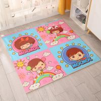 泡沫地垫爬爬垫拼图地垫爬行垫泡沫垫垫子地垫打地铺地毯地垫加厚 摩丝娃娃 彩虹 60*60*1.0/4片装