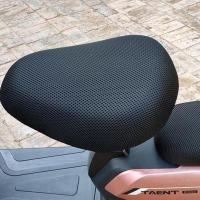 四季通用防晒防水透气坐垫套自行车电动车套子座套座电瓶车座垫套 黑色 圆头前坐