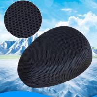 电动车坐垫套自行车套防晒防水坐垫套隔热透气电瓶车座套四季通用 [圆头纯黑] 圆头前座套