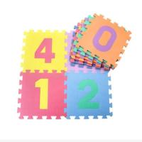 泡沫地垫儿童爬行垫加厚爬爬拼接垫宝宝榻榻米地垫拼图地垫卧室 数字(10块) 长宽30*30cm厚度0.8cm