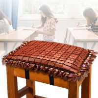 坐垫夏天服装厂员工椅子夏季学生凳子凉席屁股座垫透气软垫子椅垫 碳化花边/双搭扣 35*24cm[厚4cm]
