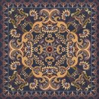 欧式正方形地毯客厅玄关波西米亚民族风吊篮转椅垫衣帽间书房地垫 民族-1 80*80CM