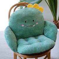 坐垫办公室久坐护腰靠垫一体椅垫座椅垫凳子靠背屁垫加厚地上学生 恐龙半包围坐垫(水晶绒面料) 55*40*35厘米(儿童款