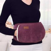 注水式热水袋便携式冲水暖水袋女敷肚子大小号随身学生灌水暖手宝 冲水热水袋+深紫色品牌腰带[双插手]