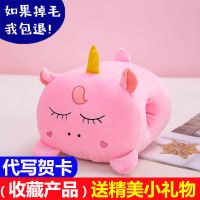 手暖布偶暖手抱枕公仔可爱毛绒玩具睡觉冬季手捂暖宝女生生日礼物 独角兽【送钥匙挂件】 35*35公分【经典款】